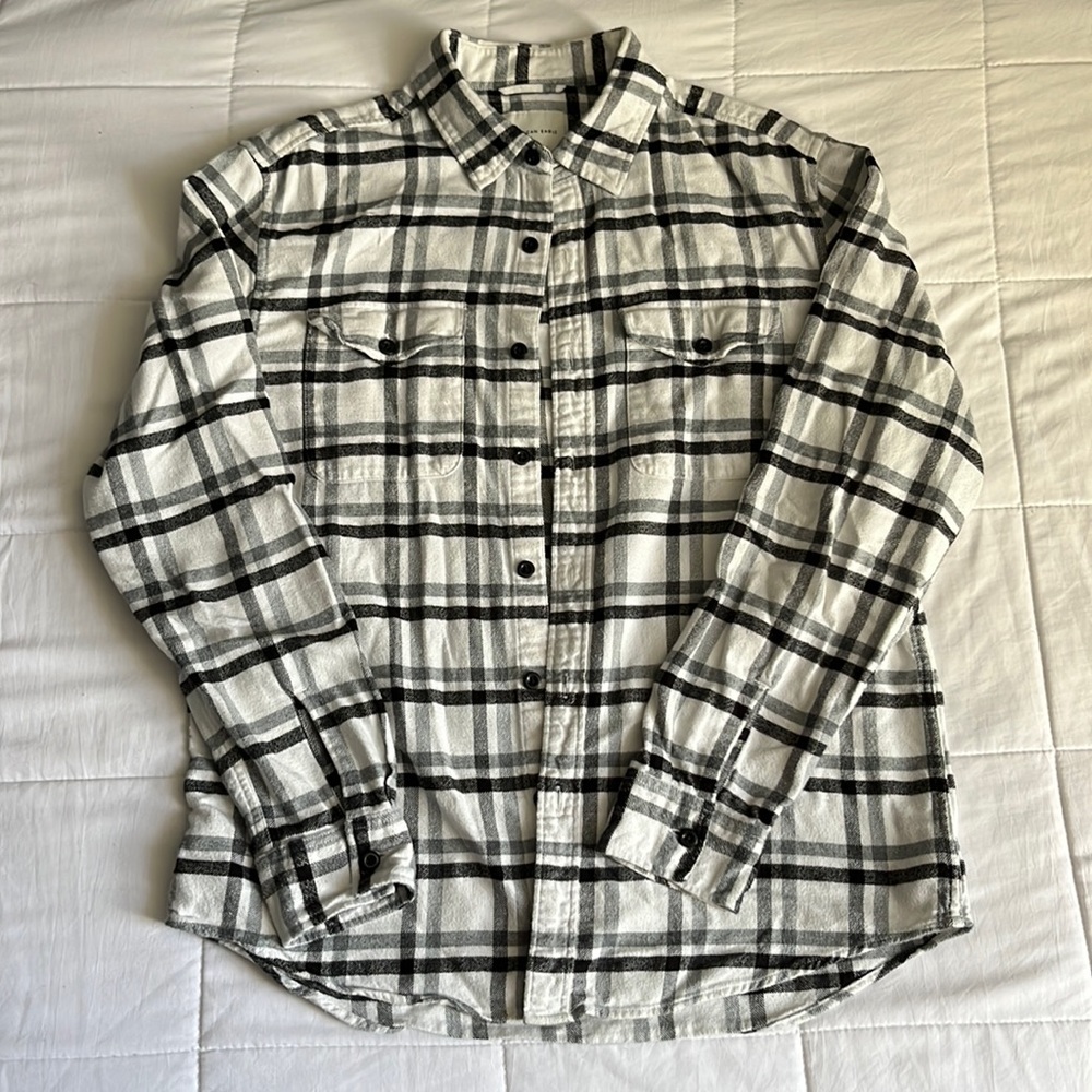 White and black flannel